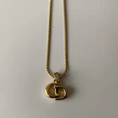 Christian Dior CDロゴ ネックレス ゴールド