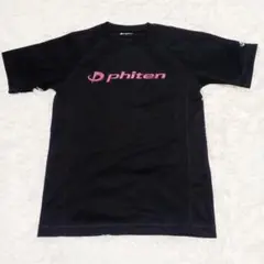 phiten ファイテン Tシャツ ブラック ピンク ラメ S