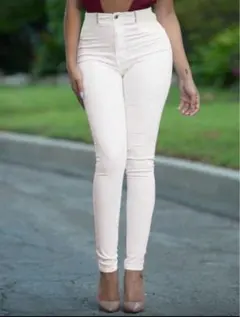 ハイウエスト スキニーパンツ