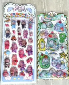 キラキラ ウォーターinシール　ラブブ3D ボンボンドロップシール　シマエナガ