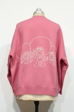 美品 セサミストリート ✕ ニコアンド オーバーサイズ ピンク カーディガン