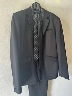 フォーマルスーツ 黒 160㎝ ネクタイ２本付き