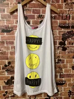 ANAP HAPPY! スマイリーフェイスタンクトップ