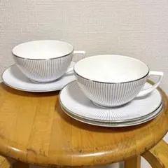ウェッジウッド ジャスパーコンラン プラチナ ストライプ カップ