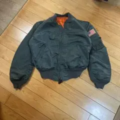 ALPHA 90s USA製 ビンテージ フライトジャケット L セージグリーン