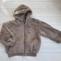 OLIVE des OLIVE フード付きもこもこアウター　ファーブルゾン