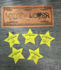 ボムギュ ファンミ トレカ 銀テ ルザラバ札 落下物 TXTソウルコン 落下物 星 ルザラバ お札 クローバー ボムギュ