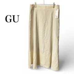 ジーユー　フレアスカート XXL アイボリー　麻34% レーヨン23% 新品