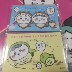 ちいかわ水族館　スクエアマグネット　コツメカワウソ ハチワレ　ウミガメ