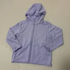 ユニクロキッズ　エアリズム　メッシュパーカー　110 紫　パープル　UVカット