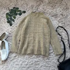 ハイネックニット ブラウン