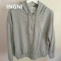 INGNI ハーフジップパーカー グレー Mのサムネイル