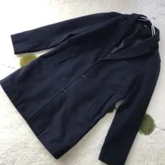 【BEAMS】メンズ　ネイビー チェスターコート　サイズ　Sのサムネイル