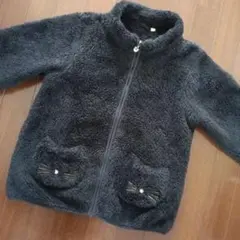 ａｎｙＦＡＭ　エニィファム　猫ポケットボアブルゾン　黒　１５０