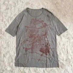 希少 DIESEL BLACK GOLD アートプリントTシャツ グレー 半袖