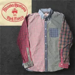 ブルックスブラザーズ クレイジー　チェック　ファンシャツ ボタンダウン