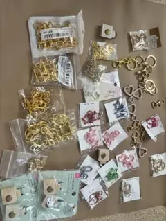 ハンドメイド用 キーホルダー金具 パーツ まとめ売り