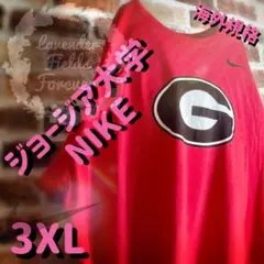 【ナイキ】Tシャツ ビッグシルエット カレッジロゴ ワンポイントロゴ 赤 古着