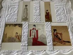 竹久夢二　ポストカード　葉書　 大正ロマン　浮世絵風　計5枚のサムネイル