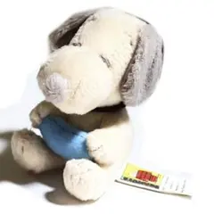 スヌーピー ぬいぐるみキーホルダー ハート抱き約10cm タグ付 PEANUTS