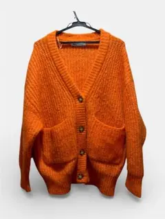 ZARA オレンジ カーディガン