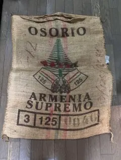 70s ヴィンテージ コーヒー 麻袋 コロンビア産ジュート生地 OSORIO
