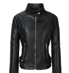 ブラックレザー風ジャケット