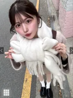 【大幅値下げ】起毛フリンジマフラー 羽織 ひざ掛け ストール フリンジ 人気