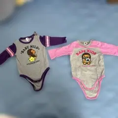 BAPE KIDS 長袖ロンパース80　2枚セット