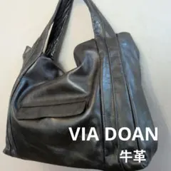 美品 定価4.9万 ヴィアドアン Zilda ジルダ 手さげバッグ 7758 黒 