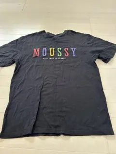 MOUSSY カラフル刺繍ロゴ Tシャツ