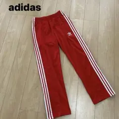 美品 アディダスオリジナルス トラックパンツ　M レッド　トレフォイル　裾ジップ