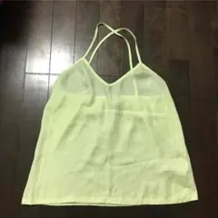 お値下げ！ZARA 着用1回のみ うすぃレモンイエローキャミ