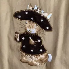 FORMWARE 長袖シャツ 刺繍入り レディース ベージュ うさぎ柄 秋冬