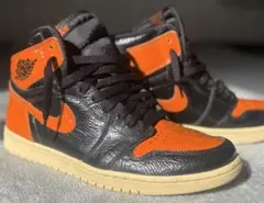 【値下げ】AIR JORDAN1 シャッタードバックボード3.0ブラックオレンジ