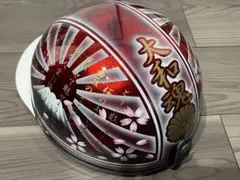 七色ラメ 富士日章 コルク半 ヘルメット 暴走族 アルフィン 三段シート