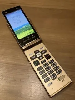 au KYF38 シャンパンゴールド　スタンド付き