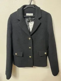 ZARA ザラ　Mサイズ　ツイードジャケット　黒　　金ボタン　新品未使用