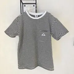 【GEVACO / ゲバコ】クルーネック 厚手コットン ボーダーTシャツ 馬ロゴのサムネイル