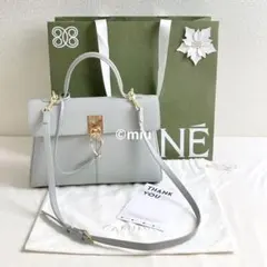 【美品】CAFUNE Stance Bag Steel ブルー ハンドバッグ