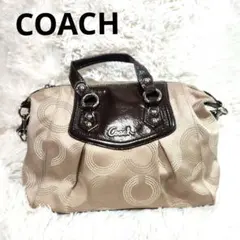 COACH シグネチャー アシュレイ オプアート ハンドバッグ 2way y2k