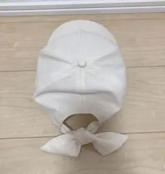 バックリボン付きキャップ オフホワイト