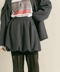 【12/25まで値下げ】KBF バルーンミニスカート　チャコール