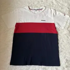 Kaepa 半袖Tシャツ M トリコロール 刺繍ロゴ レディースカッパのサムネイル