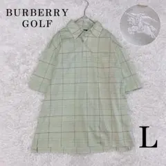 バーバリーゴルフ メガノバチェック ホースロゴ ポロシャツ L