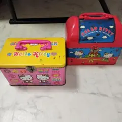 ハローキティ キティちゃん レトロ お菓子缶 缶 バッグ 小物入れ