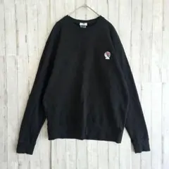 komado.　スウェット　トレーナー　綿100　L　黒　グラフィック　デザイン