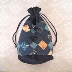 ハンドメイド パッチワーク 巾着袋 和柄