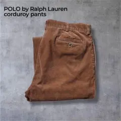 古着POLObyRalphLaurenコーデュロイパンツスラックスブラウンW38