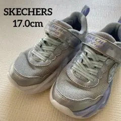 SKECHERS S-Lights シルバー 303717L-SMLT 17cm